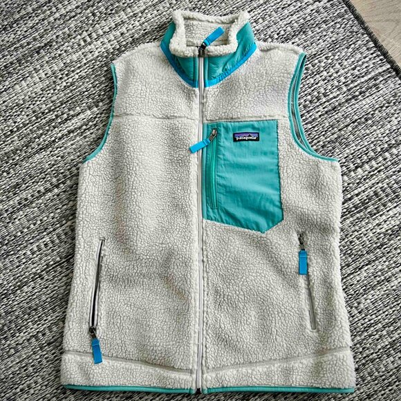 W's Patagonia Classic Retro-X  Vest, Size Large, Grey/Blue $120 (retails $179) - Picture 1 of 5